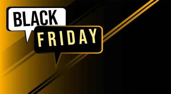 Black Friday on a black and yellow background. Vector Illustration