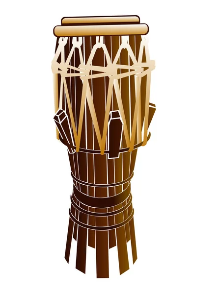 Atabaque Atabaque Drum Used Sport Called Capoeira Vector Illustration Isolated — Stockvektor