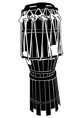 Atabaque icon. Atabaque is a drum used in the sport called capoeira. Vector illustration isolated on white background.