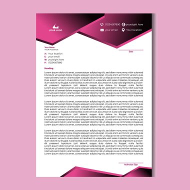 profesyonel antet tasarım şablonu vektörü