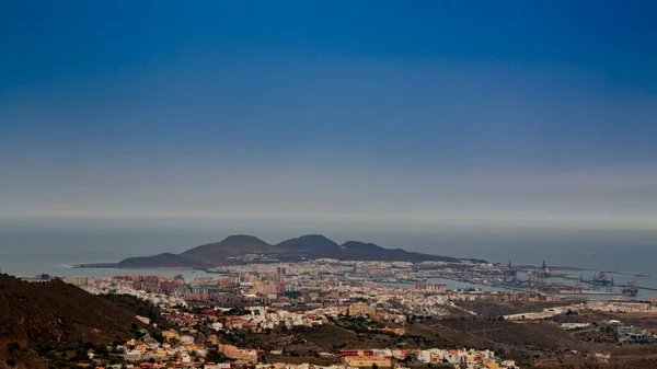 Las Palmas Şehrinin Panoramik Görüntüsü Gran Canaria — Stok fotoğraf