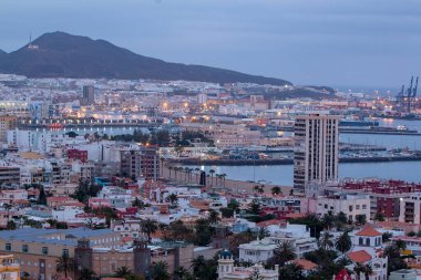 Las Palmas şehri panoramik kanarya adaları