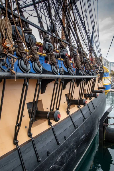 Las Palmas Limanı Ndaki Eski Savaş Gemisi — Stok fotoğraf