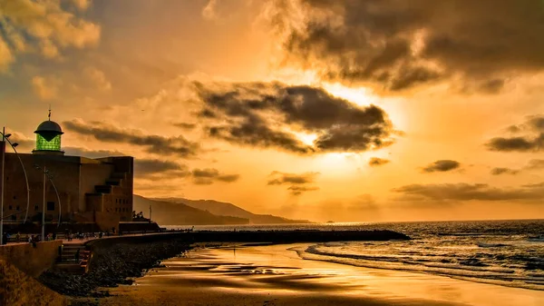 Atardecer Las Palmas Ciudad Gran Canaria — Foto de Stock