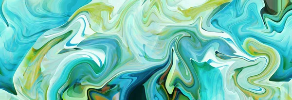 Hellblau Grün Abstrakt Bunt Welle Ölfarbe Textur Wand Und Boden — Stockfoto