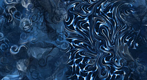 Fluid Art Art Background Abstract Flowing Texture Textile Design — ストック写真