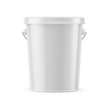 Bucket Mockup 3D Hazırlama Paketi, Beyaz Arkaplan