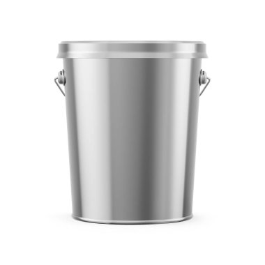 Bucket Mockup 3D Hazırlama Paketi, Beyaz Arkaplan