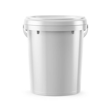 Bucket Mockup 3D Hazırlama Paketi, Beyaz Arkaplan