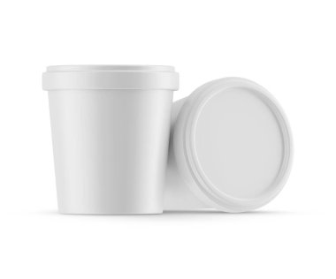 Bucket Mockup 3D Hazırlama Paketi, Beyaz Arkaplan