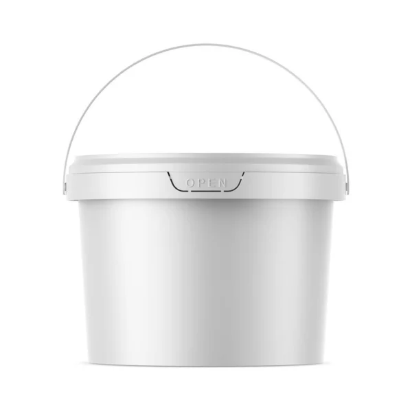 Emballage Rendu Bucket Mockup Fond Blanc — Photo