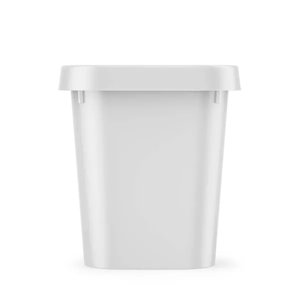 Bucket Mockup 3D渲染包装 白色背景 — 图库照片