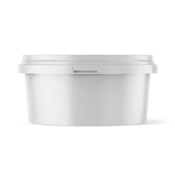 Bucket Mockup Rendering Packaging Fundo Branco — Fotografia de Stock