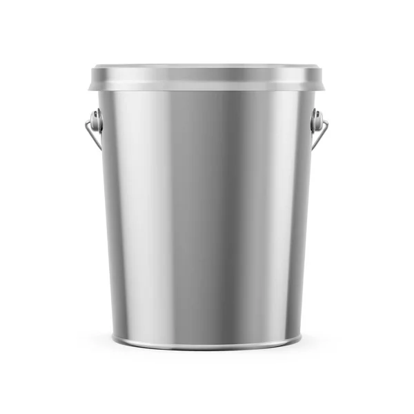 Bucket Mockup Rendering Packaging Vit Bakgrund — Stockfoto