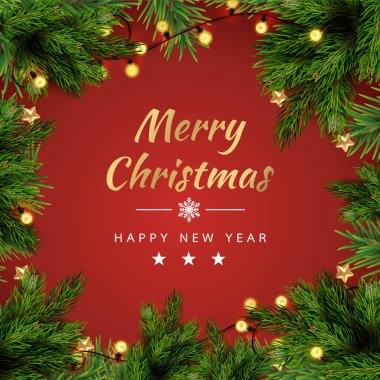 Neşeli Noel tebrik afiş