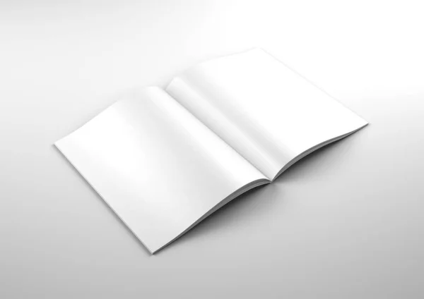 Brochure Magazine Book Mockup Rendering — Foto Stock