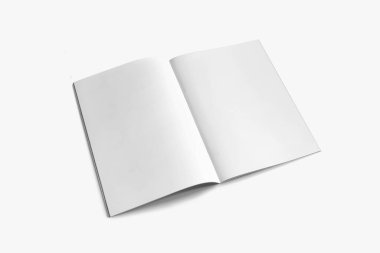A4 Reklam Dergisi Broşürü Model 3D Hazırlama Beyaz Arkaplanı