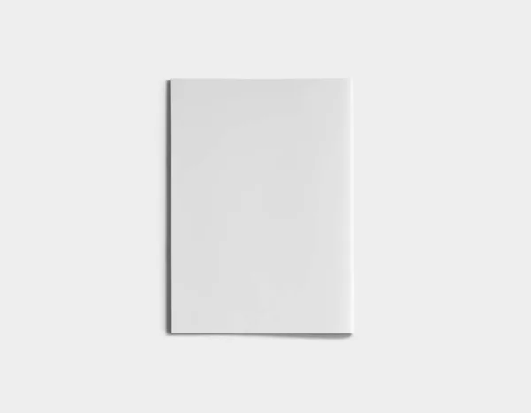 Brochure Publicité Magazine Mockup Rendu Fond Blanc — Photo