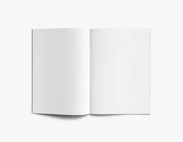 Advertising Magazine Brochure Mockup Rendering White Background — Stock Fotó