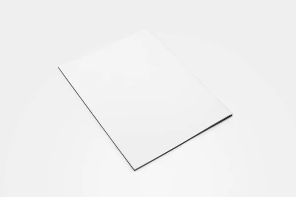 Advertising Magazine Brochure Mockup Rendering White Achtergrond — Stockfoto