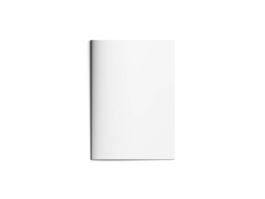 A4 Reklam Dergisi Broşürü Model 3D Hazırlama Beyaz Arkaplanı