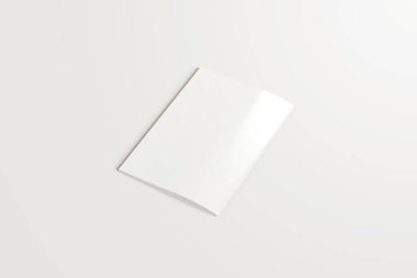 A4 Reklam Dergisi Broşürü Model 3D Hazırlama Beyaz Arkaplanı