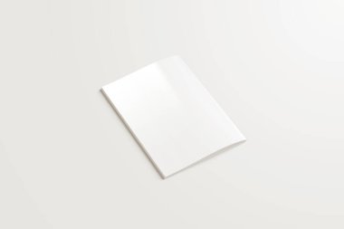 A4 Reklam Dergisi Broşürü Model 3D Hazırlama Beyaz Arkaplanı