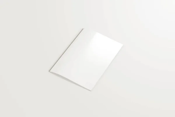 Advertising Magazine Brochure Mockup Rendering White Background — 图库照片