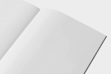 A4 Reklam Dergisi Broşürü Model 3D Hazırlama Beyaz Arkaplanı