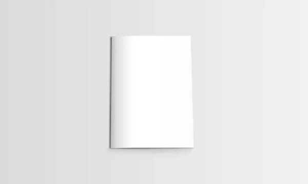 Brochure Publicité Magazine Mockup Rendu Fond Blanc — Photo