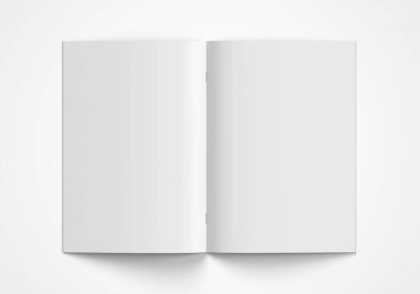 A4 Reklam Dergisi Broşürü Model 3D Hazırlama Beyaz Arkaplanı