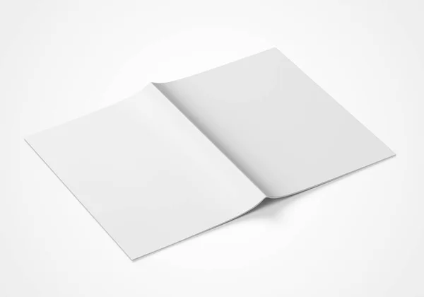 Advertising Magazine Brochure Mockup Rendering White Background — Stockfoto