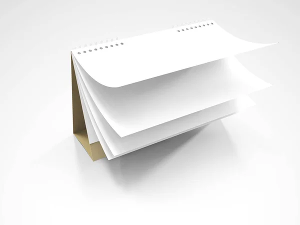 Desk Calendar Mockup Rendering — Stock Photo, Image