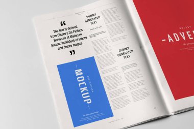 Gazete Reklamları 3B Hazırlama Beyaz Arkaplanı