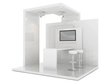 Sergi Gösterimi Stand Mockup 3B Hazırlama