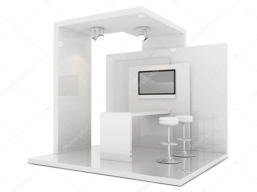 Exhibition Display Stand Mockup 3D Rendering