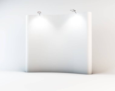 Sergi Gösterimi Stand Mockup 3B Hazırlama