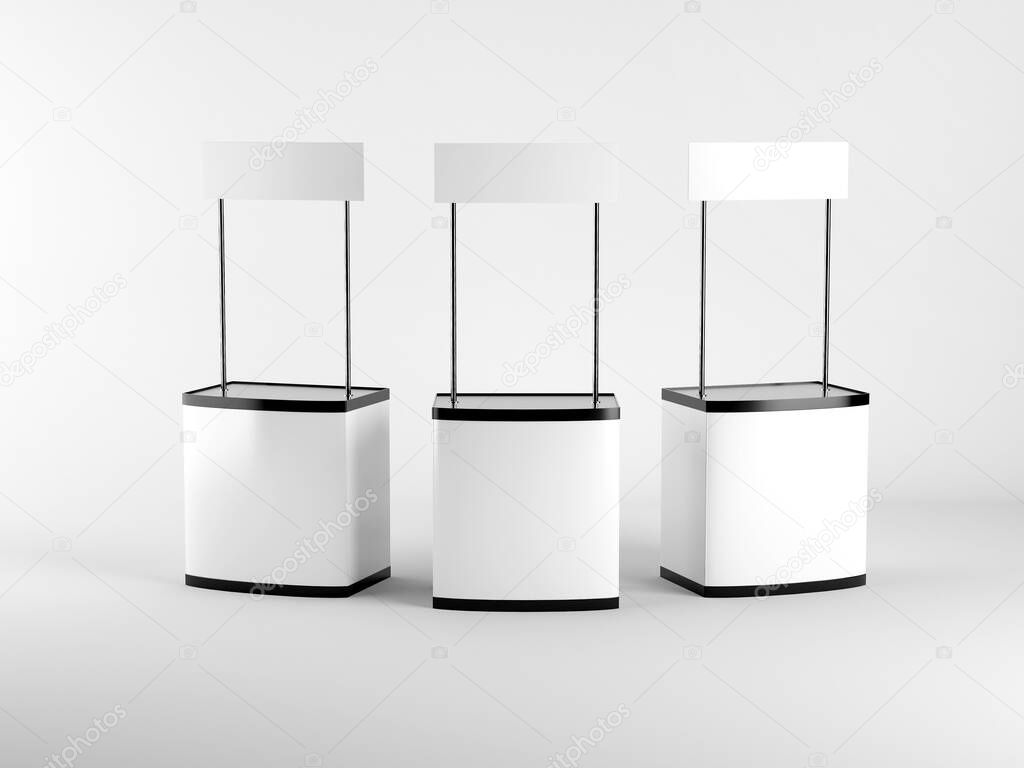 Promo Exhibition Display Stand Mockup 3D Rendering