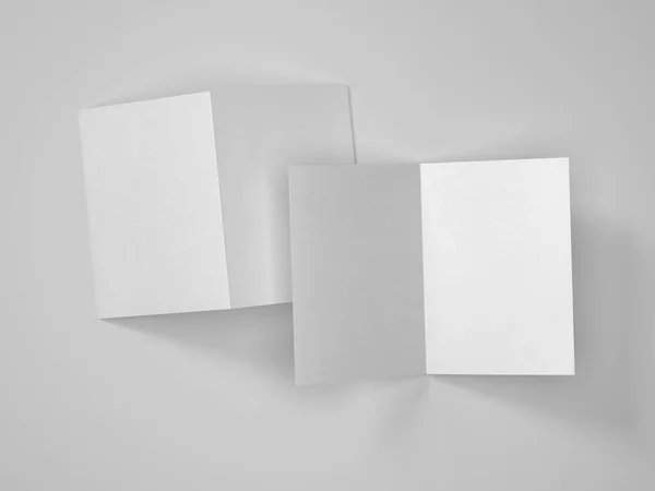 Folleto Fold Representación Maquetas — Foto de Stock