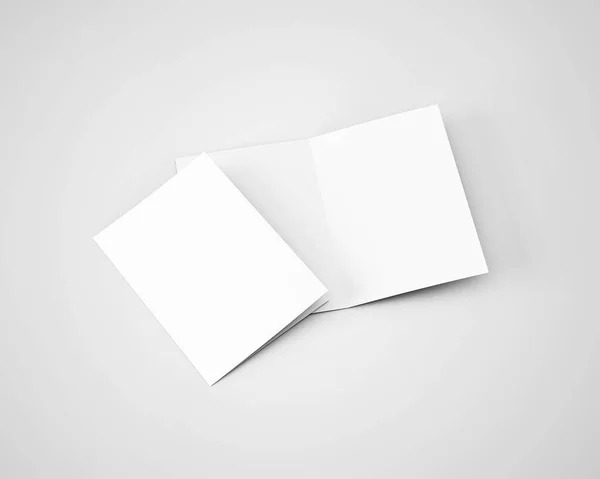 Fold Brochure Mockups Rendering — стокове фото