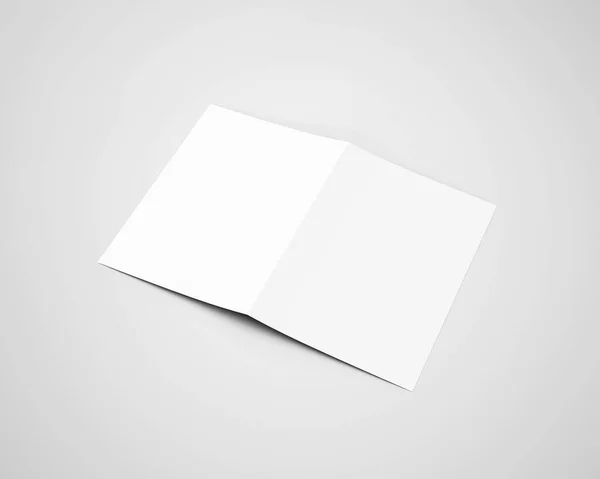 Fold Broschüre Mockups Rendering — Stockfoto