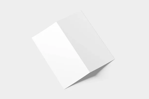 Fold Broszura Makiety Renderowania — Zdjęcie stockowe