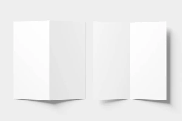 Brochure Fold Mockup Rendering — Foto Stock