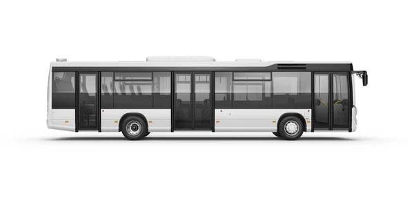 Bus Mockup Rendering Sfondo Bianco — Foto Stock