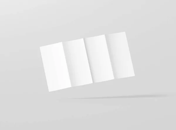 Roll Fold Broschüre Mockup Rendering — Stockfoto