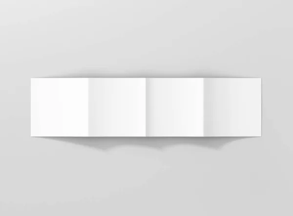 Folleto Roll Fold Representación Mockup — Foto de Stock