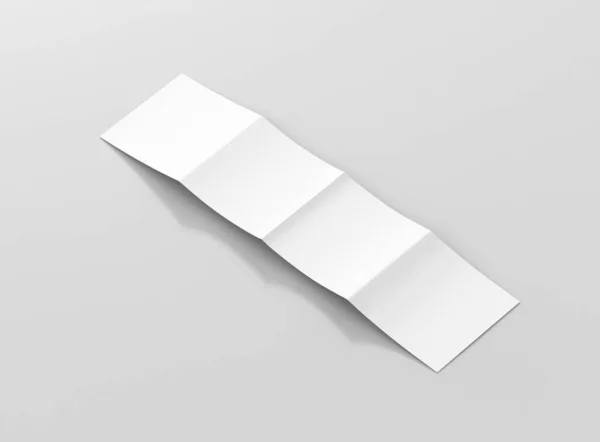 Roll Fold Broschüre Mockup Rendering — Stockfoto