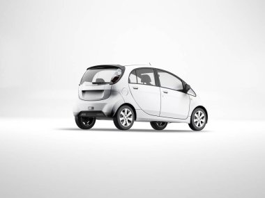 Beyaz Arkaplanda Otomobil Model 3B Hazırlama