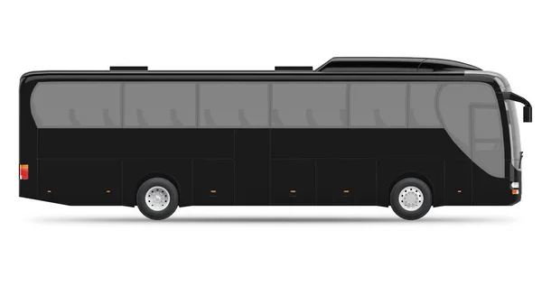 Bus Mockup Vykreslování Bílém Pozadí — Stock fotografie