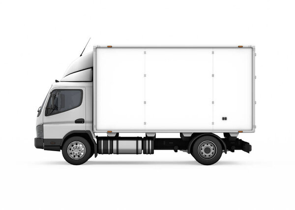 Грузовик на макете 3D-рендеринга